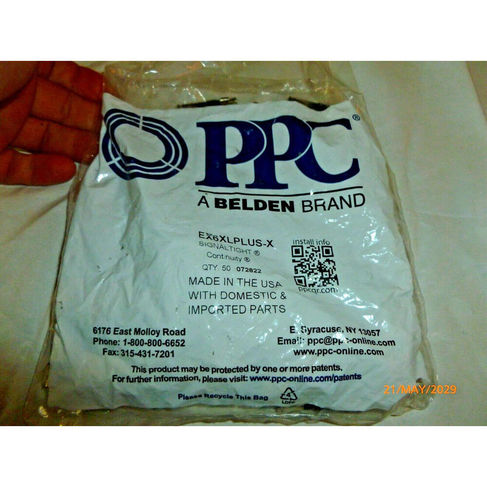 NEW‎ (BAG of 50) PPC EX6XLPLUS X Universal Compression Connectors